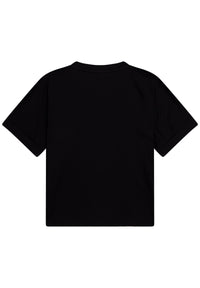 T-shirt ample à illustrations en coton - Black