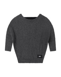 Pull avec logo en tricot - Gris Foncé