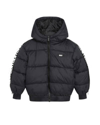 Padded jacket with logo - Black