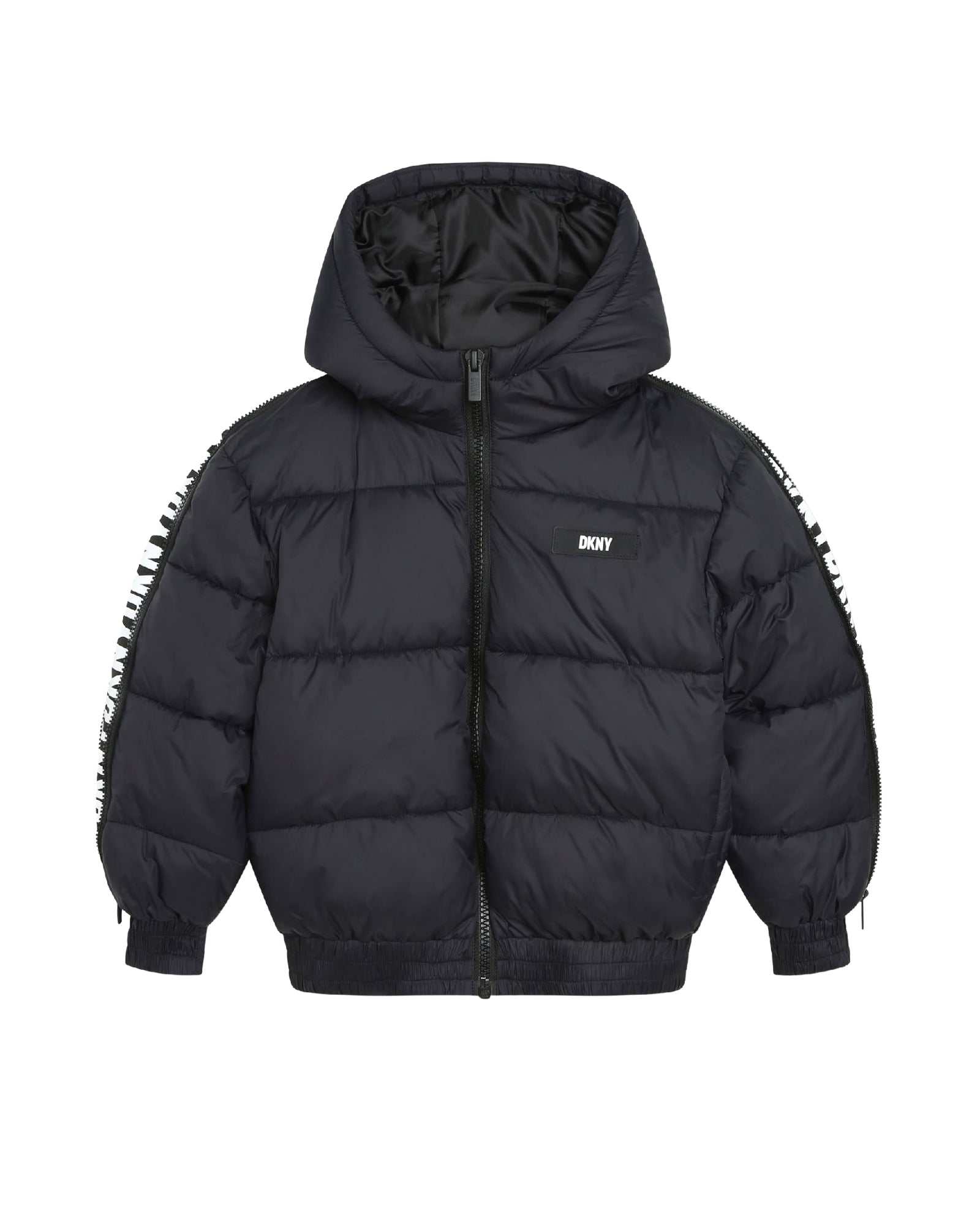 Padded jacket with logo - Black