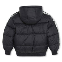 Padded jacket with logo - Black