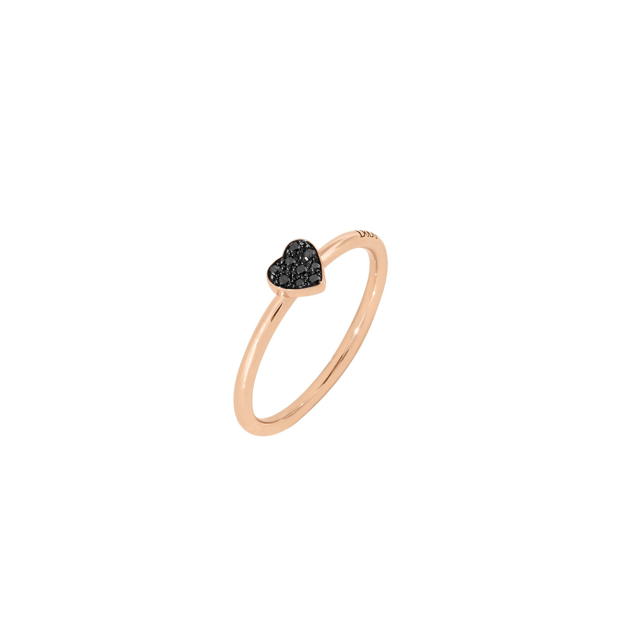 Bague Cuore en or rose 9K et diamants - Or Rose