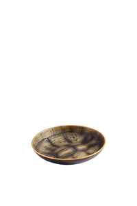 Small gold and porcelain turtle dish - Brown