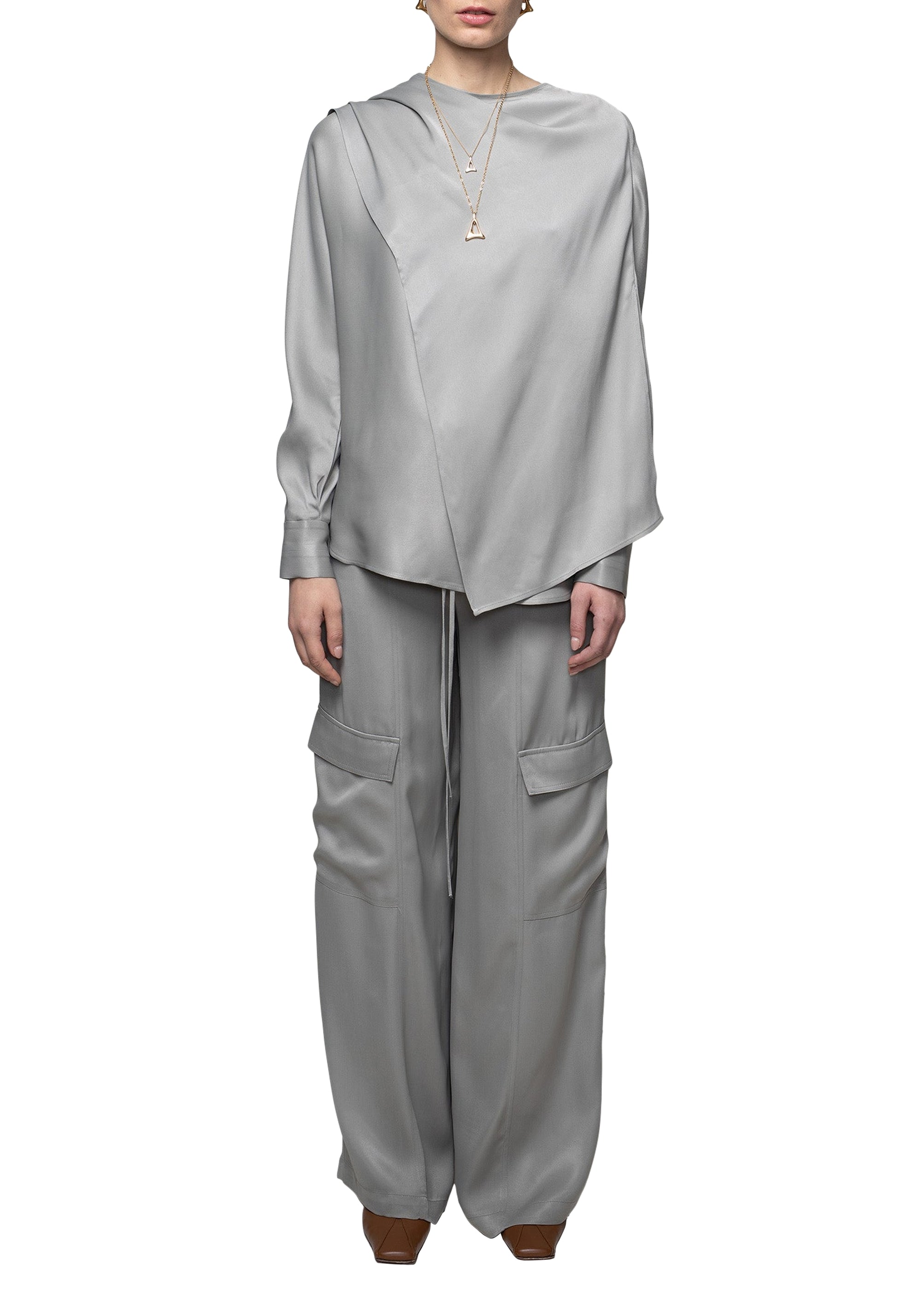 Blouse Dahlia à manches longues - Dove