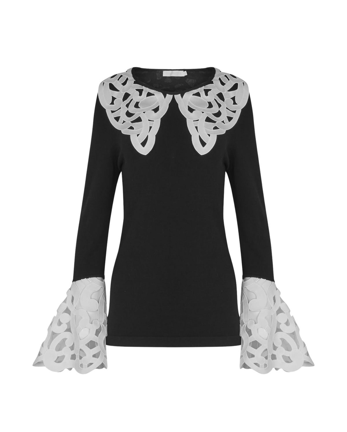 Pull Daisy en dentelle - Black & White