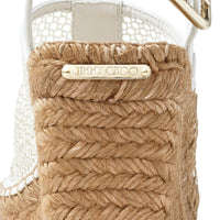 Dakori 90 wedge sandals in leather - Latte