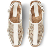 Dakori 90 wedge sandals in leather - Latte