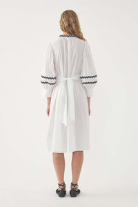 WHITE DALI DRESS