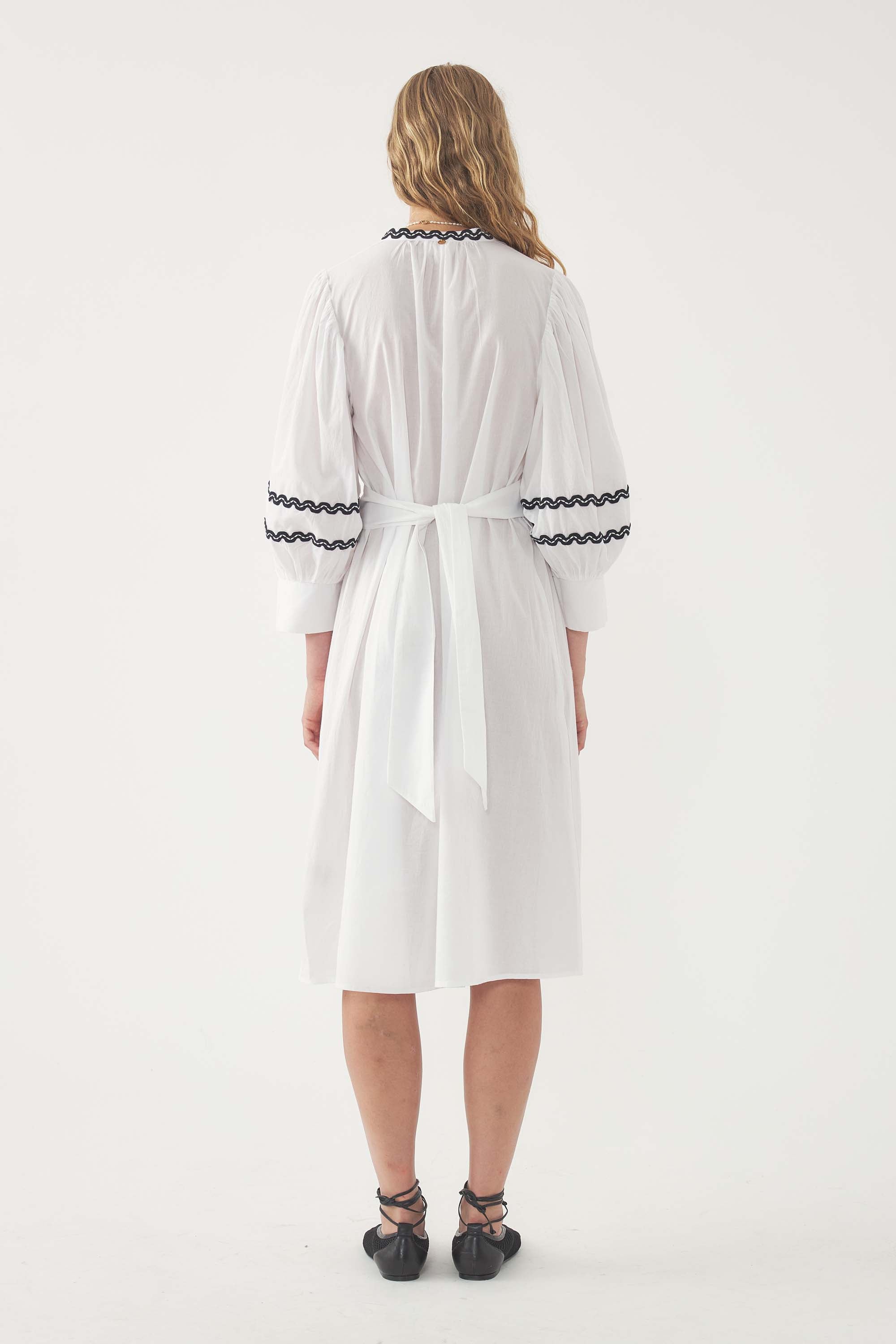 WHITE DALI DRESS
