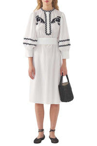 WHITE DALI DRESS