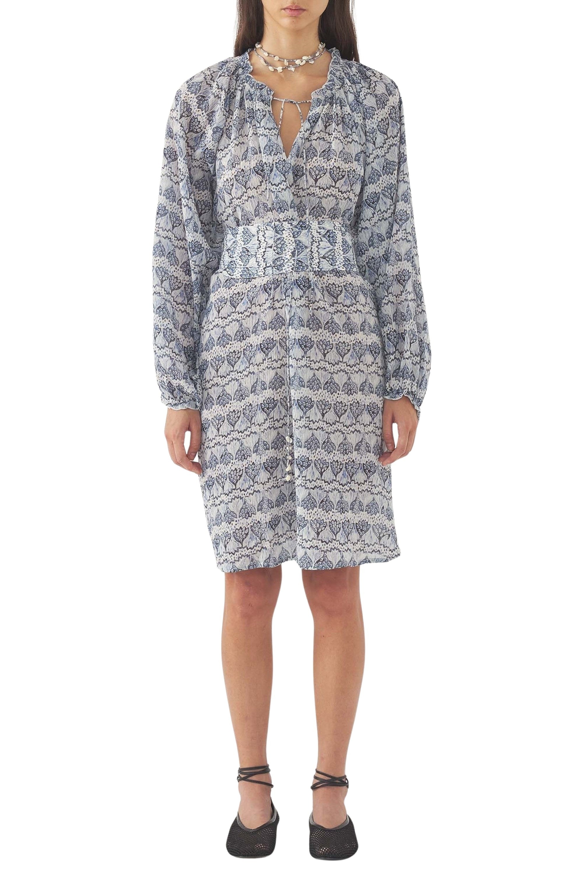 BLUE DALIA DRESS