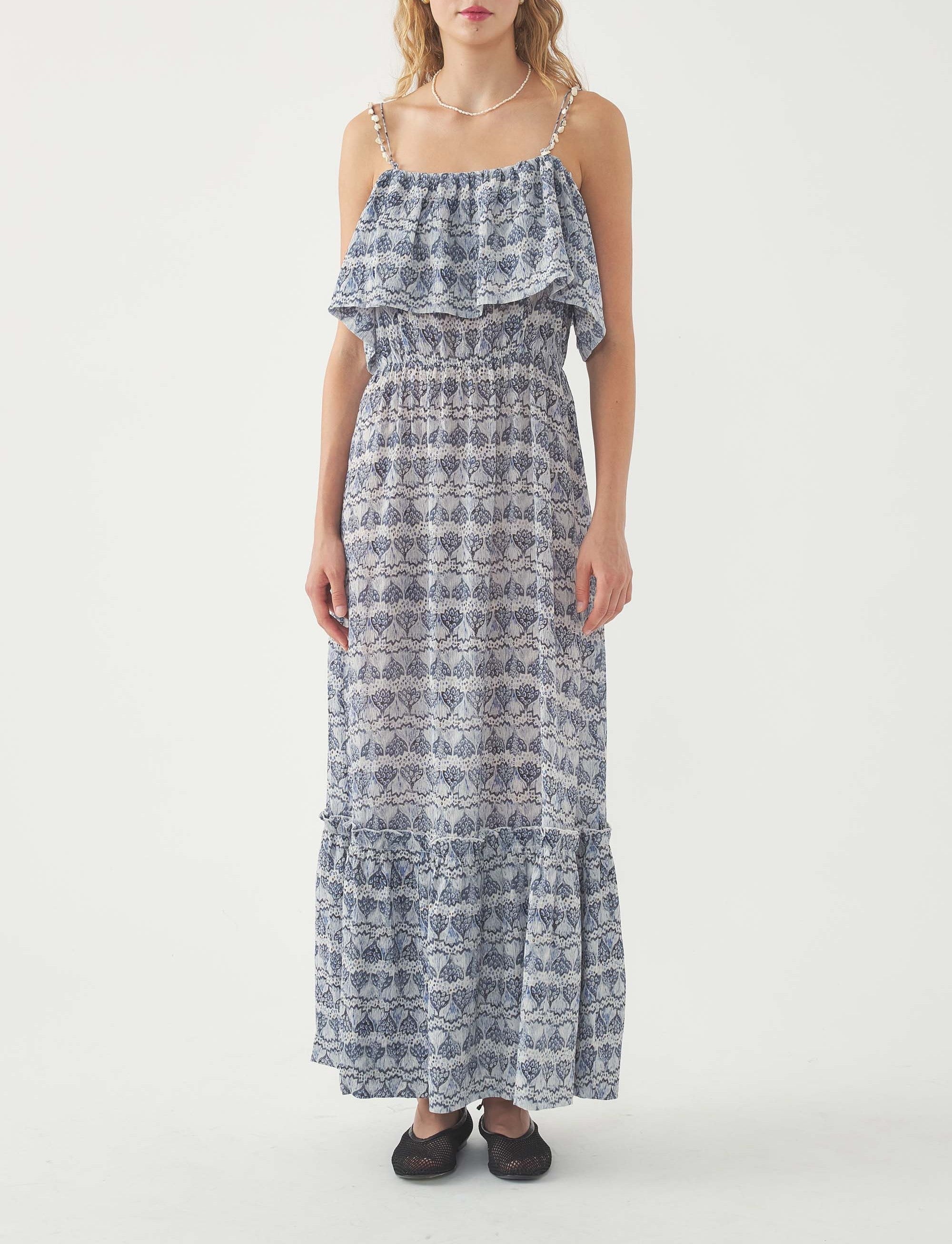 BLUE DALIA LONG DRE