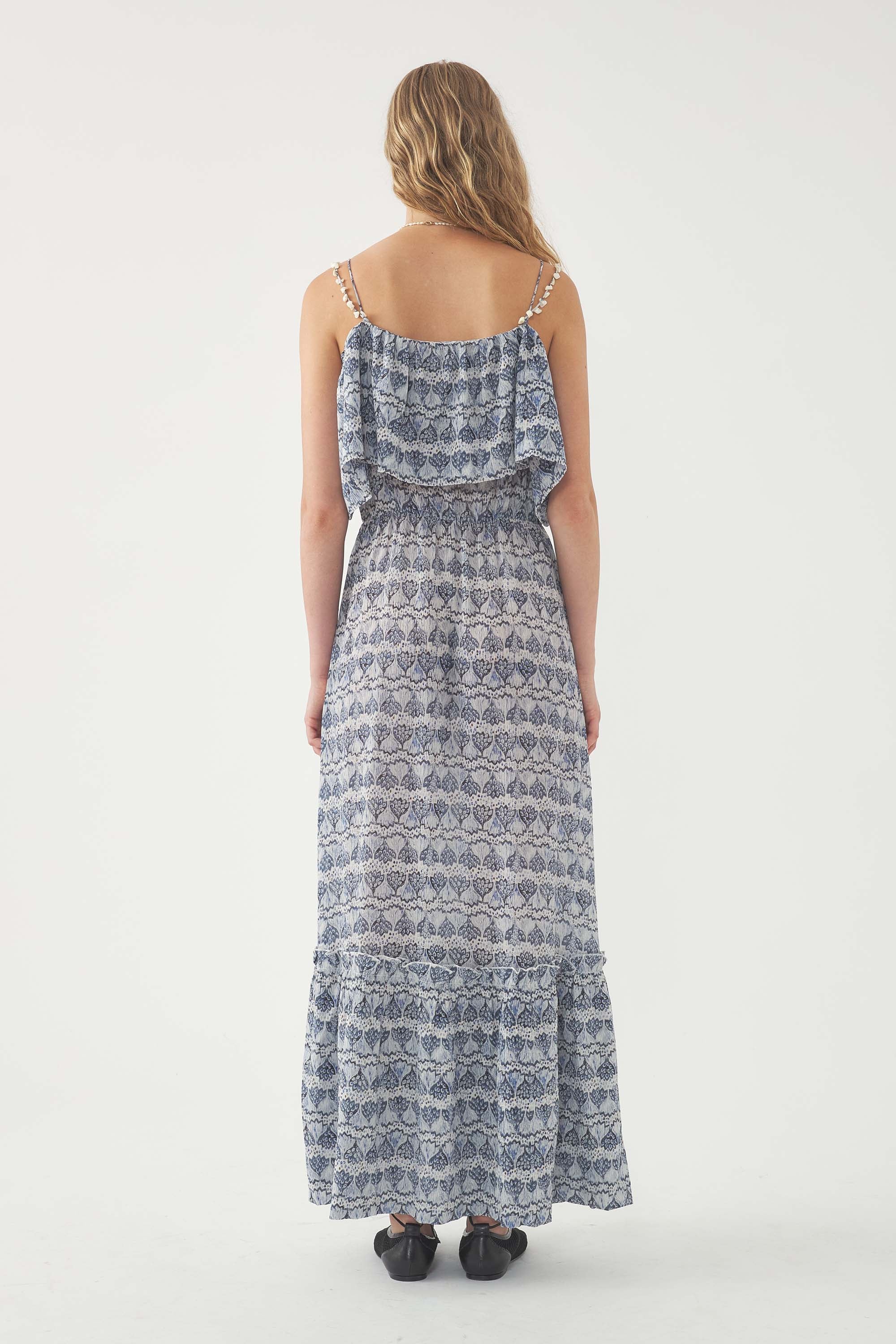 BLUE DALIA LONG DRE