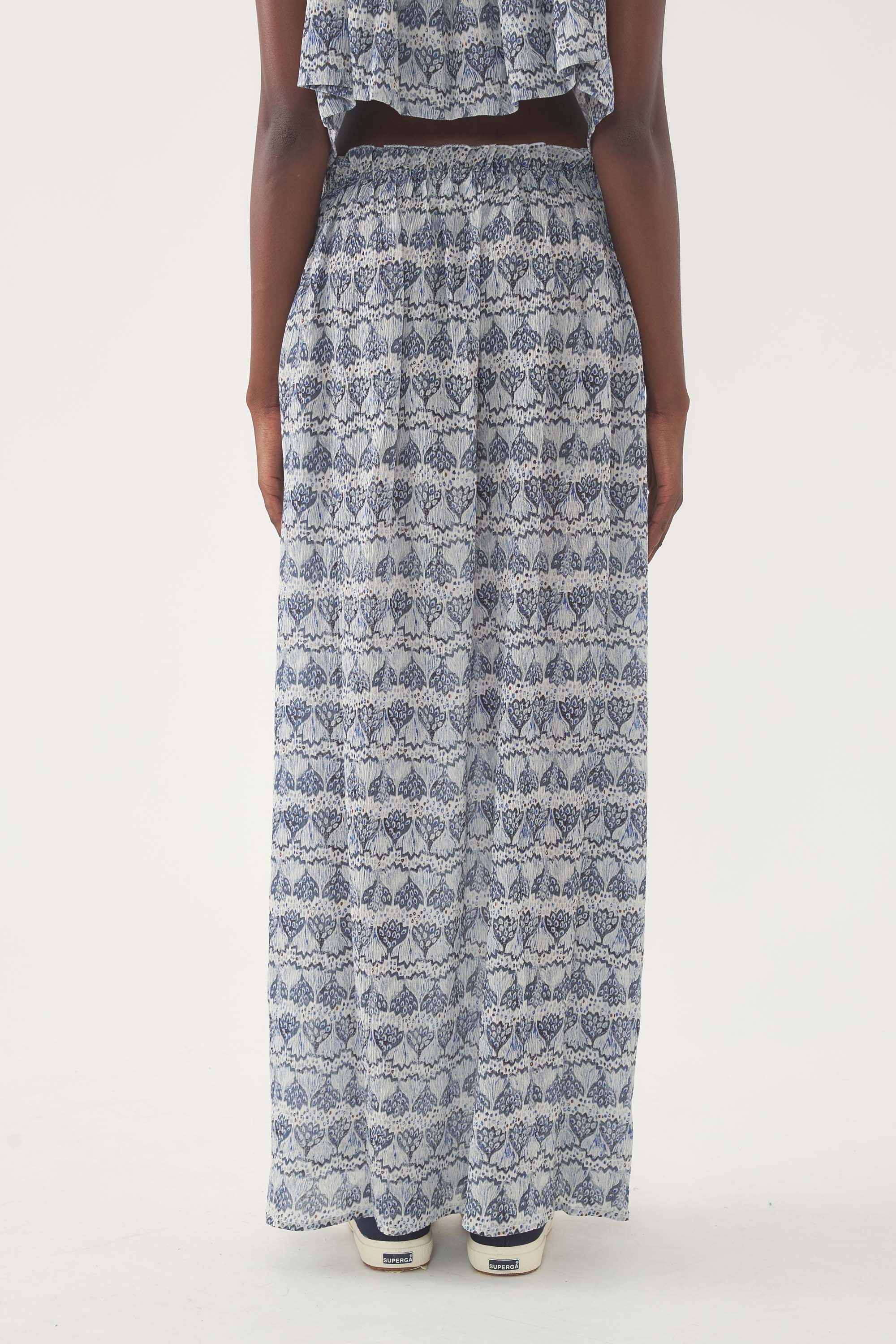 BLUE DALIA SKIRT