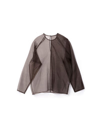 Blouse Dallas à manches longues en soie - Taupe