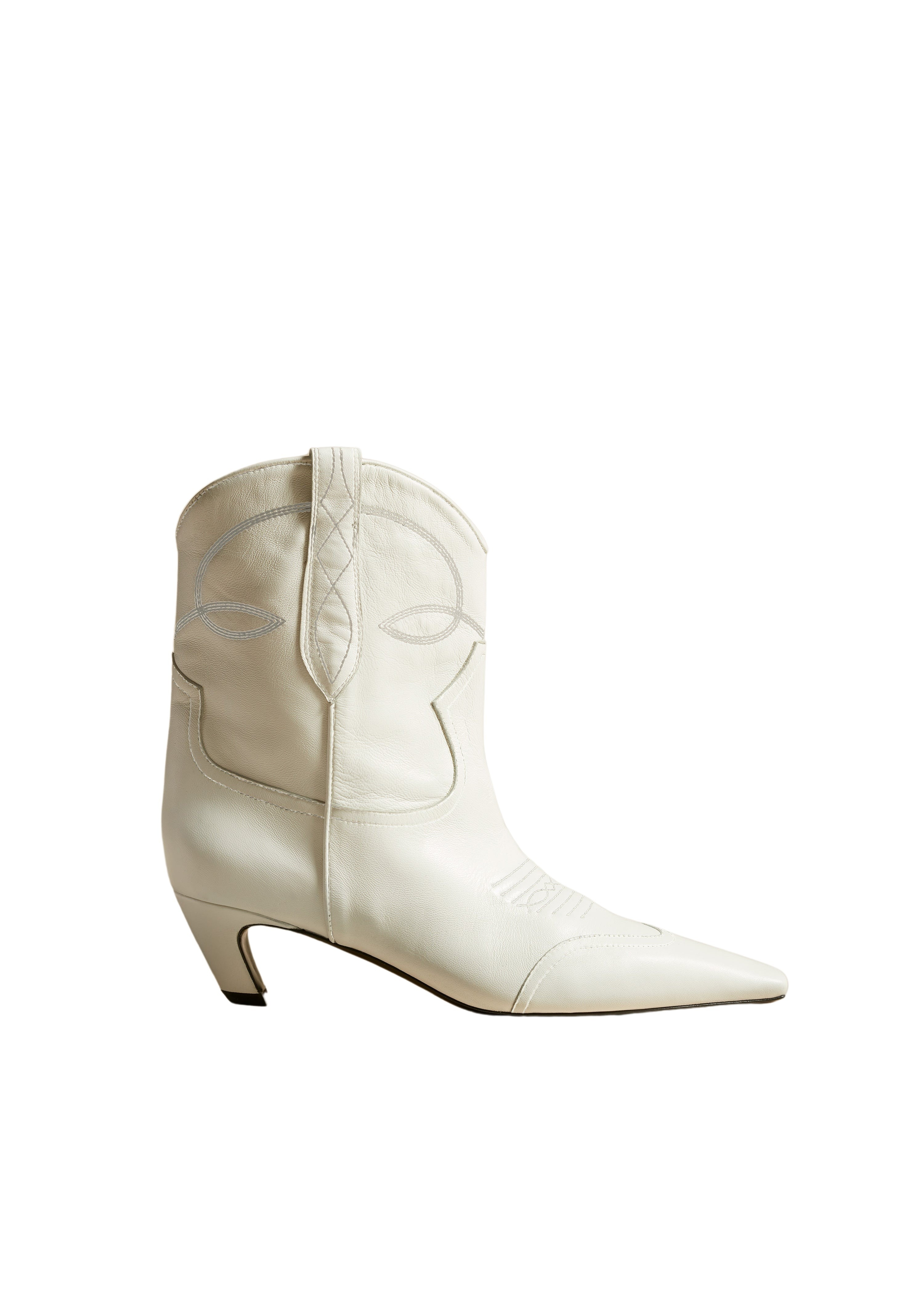 Dallas ankle boot in leather - White