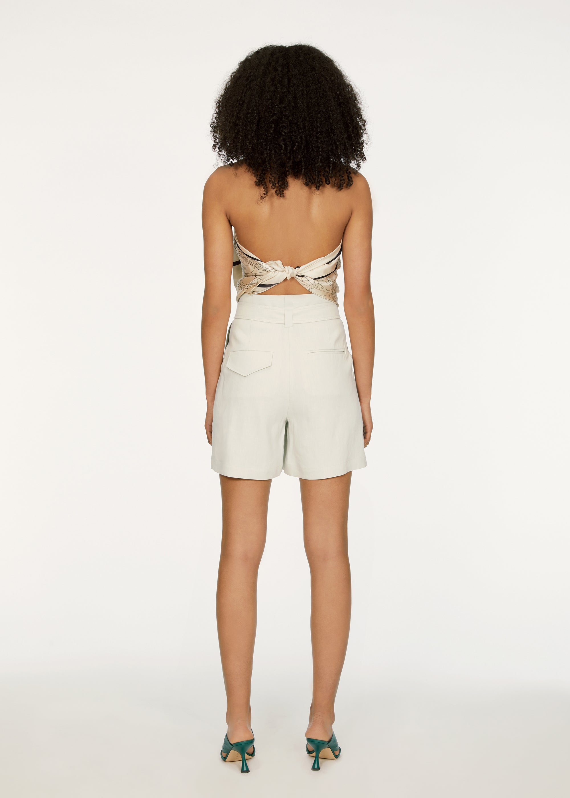 Short Dana en lin - Pistachio
