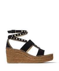 Danica 80 wedge espadrilles - Black & White Mix