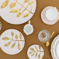 Assiette à dîner Daphné en porcelaine - Ardoise