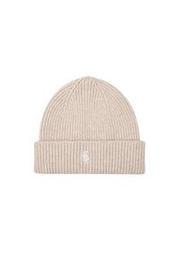 Bonnet SRC avec logo en laine - Beige
