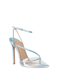 Sandales Dassy 105 en cuir métallisé - Blue Metallic