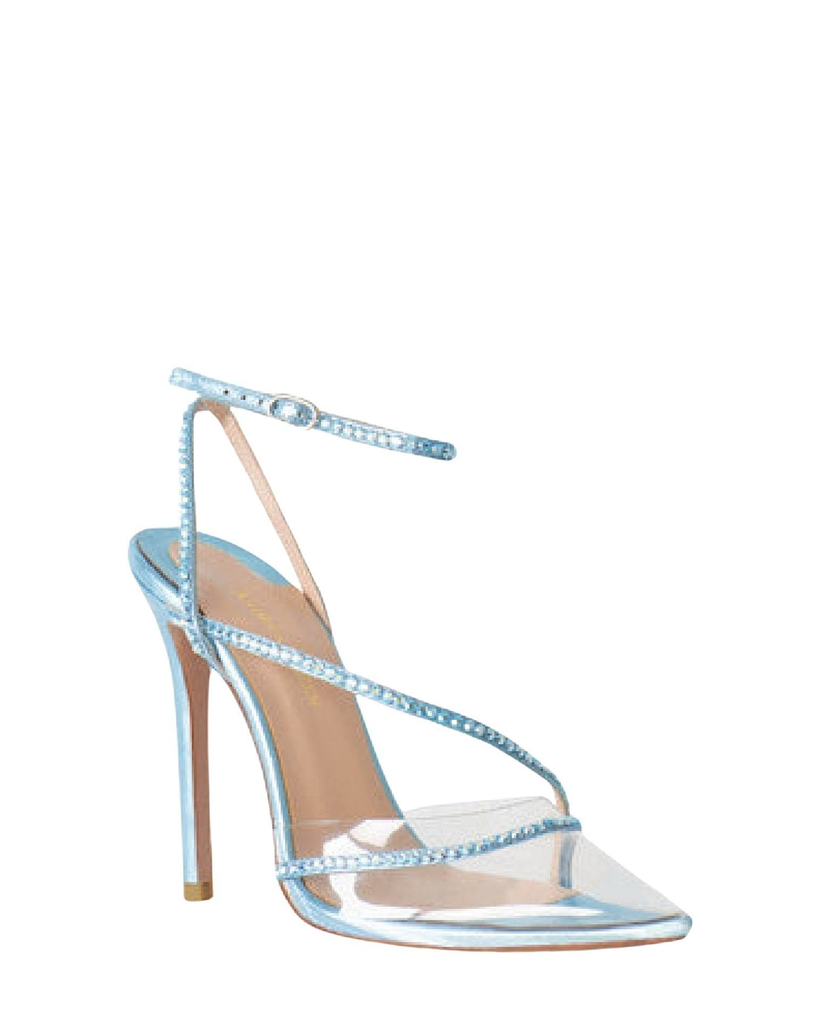 Sandales Dassy 105 en cuir métallisé - Blue Metallic