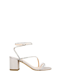 Sandales Dassy Block 65 en satin - Silver