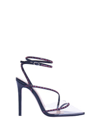 Sandales Dassy 105 en cuir verni - Black Patent & Mixed Crystals