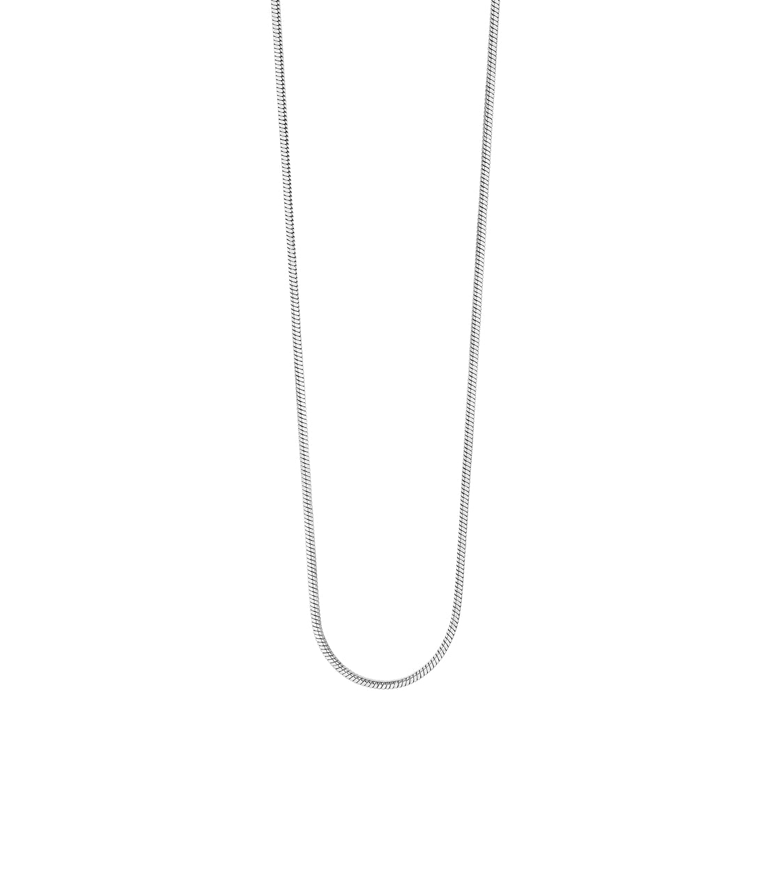 Chaîne Snake en émail et plaqué au rhodium - Argent