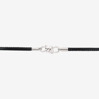 Bracelet Nodo en cuir et argent - Argent