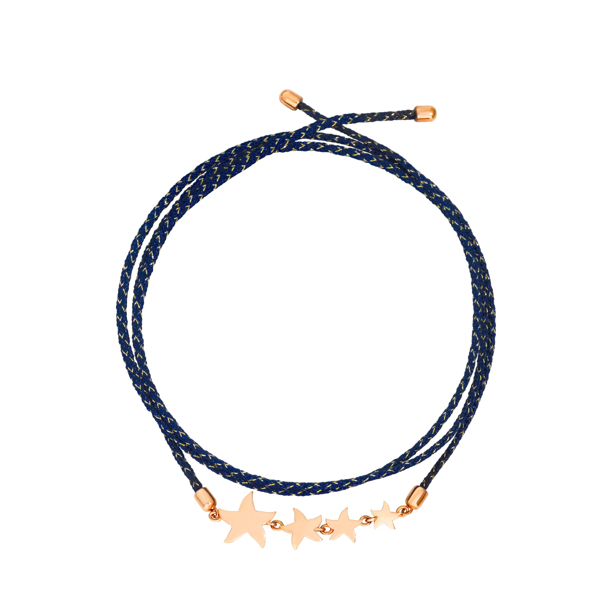 Bracelet Universe en tissu et or rose 9K - Or Rose
