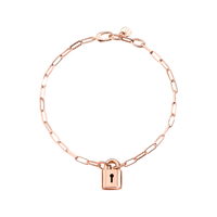 Bracelet Cadenas en argent plaqué or rose 18K - Argent