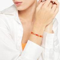 Bracelet Rondelle en argent plaqué or rose 18K et perles - Argent