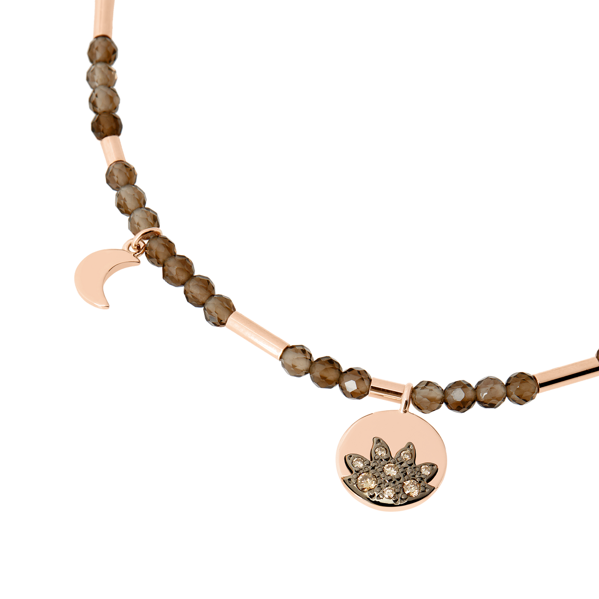 Bracelet Universe en or rose 9K et diamants & quartz - Or Rose