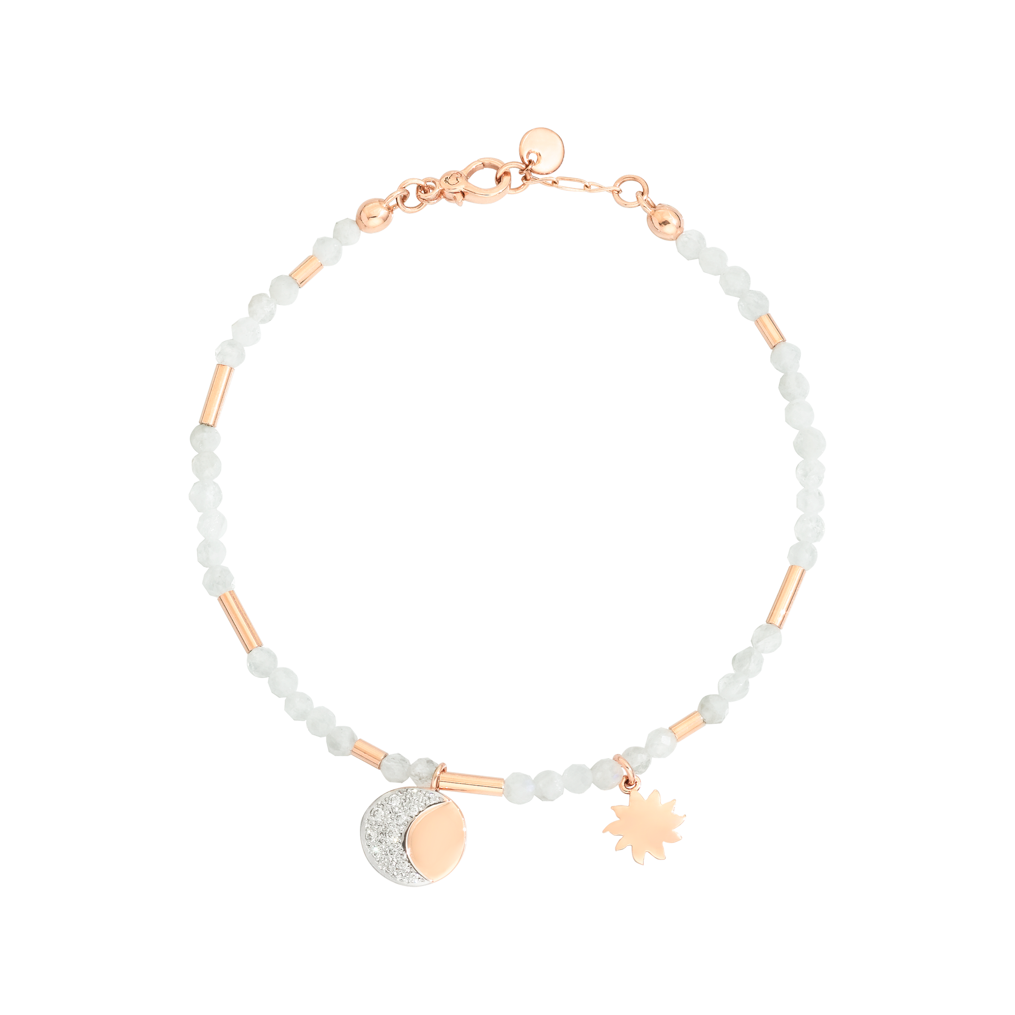 Bracelet Universe en or rose 9K et diamants & pierres - Or Rose