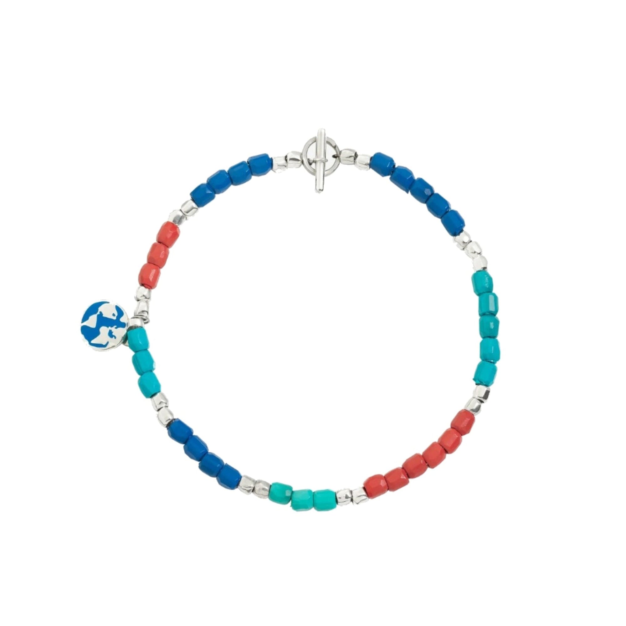 Bracelet Granelli avec pendentif en argent et perles - Argent