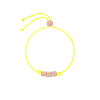 Bracelet Me en tissu et argent plaqué or rose 18K - Argent
