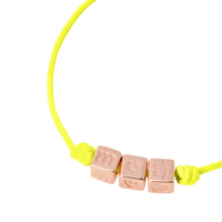 Bracelet Me en tissu et argent plaqué or rose 18K - Argent