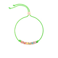 Bracelet Symbols en tissu et argent plaqué or rose 18K - Argent