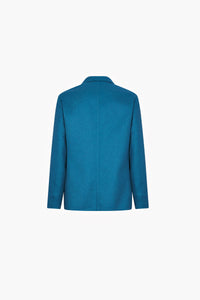 Veste à poches multiples en laine et cachemire - Peacock