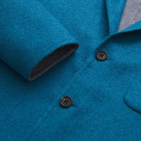Veste à poches multiples en laine - Peacock