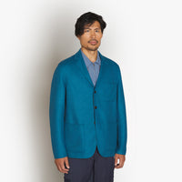 Veste à poches multiples en laine - Peacock