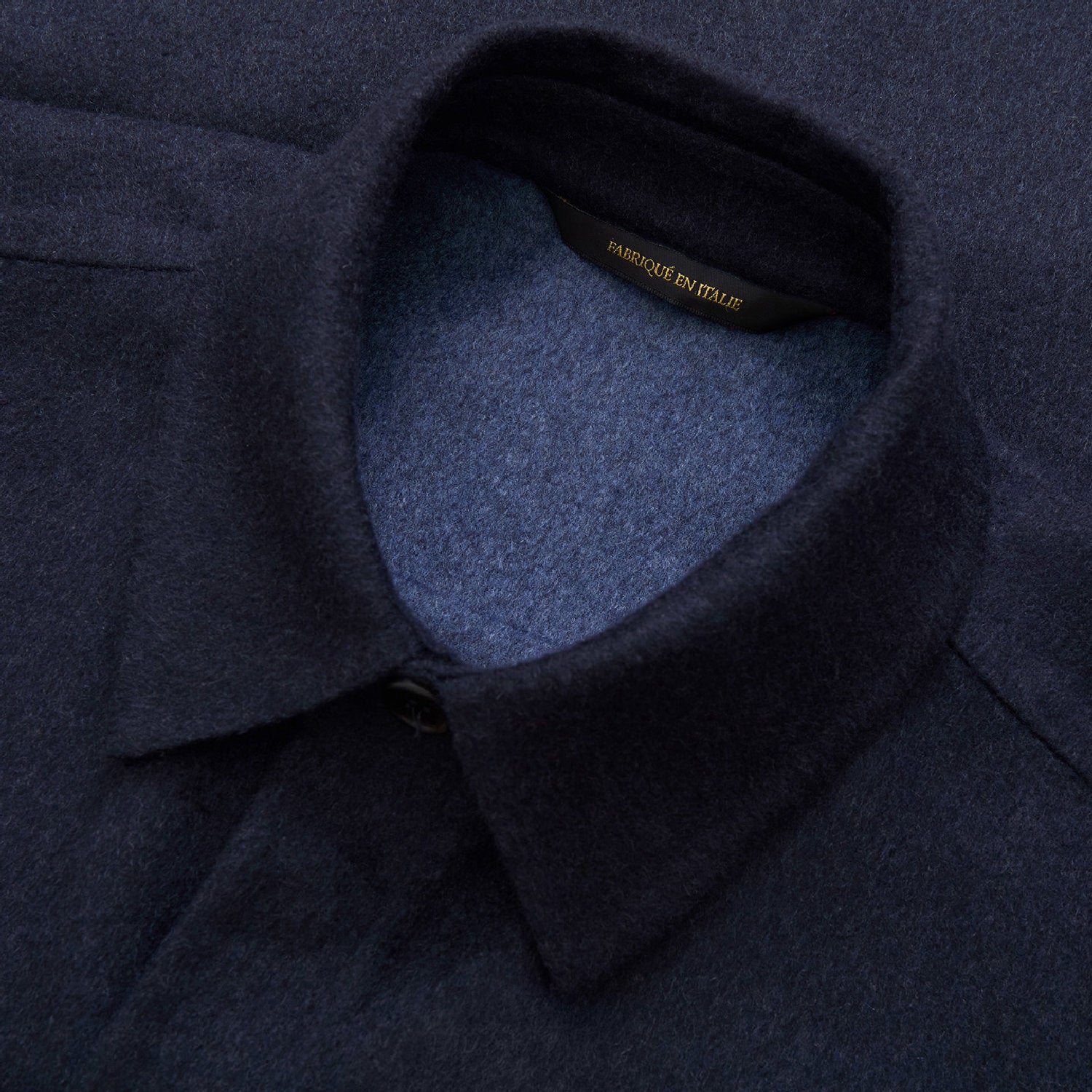Surchemise à détails en cachemire - Bleu