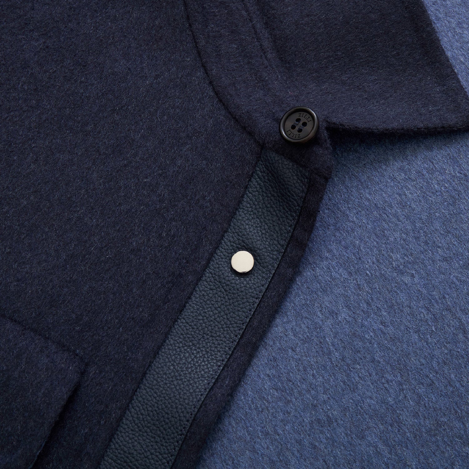 Surchemise à détails en cachemire - Bleu