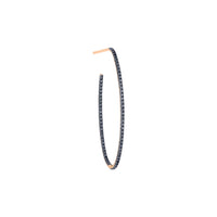 Mono boucle Ellipses & Sequins en or rose 18 carats et diamants noirs - Noir