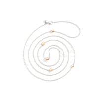 Collier Bollicine en argent et or rose 9K - Or Rose & Argent