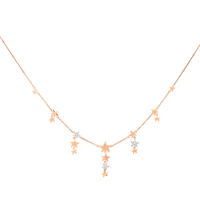 Collier Universe en or rose 9K et diamants - Or Rose