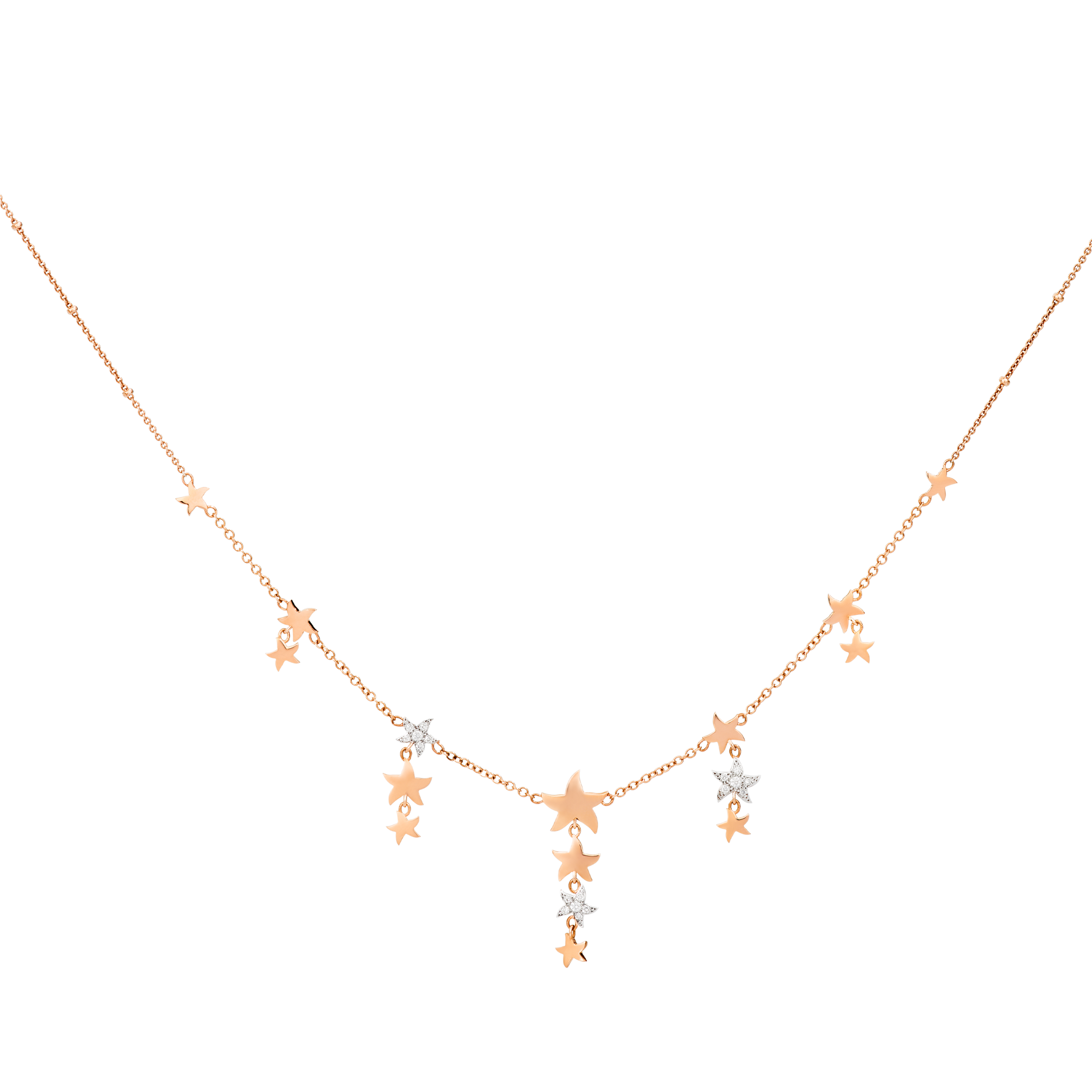 Collier Universe en or rose 9K et diamants - Or Rose