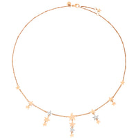 Collier Universe en or rose 9K et diamants - Or Rose