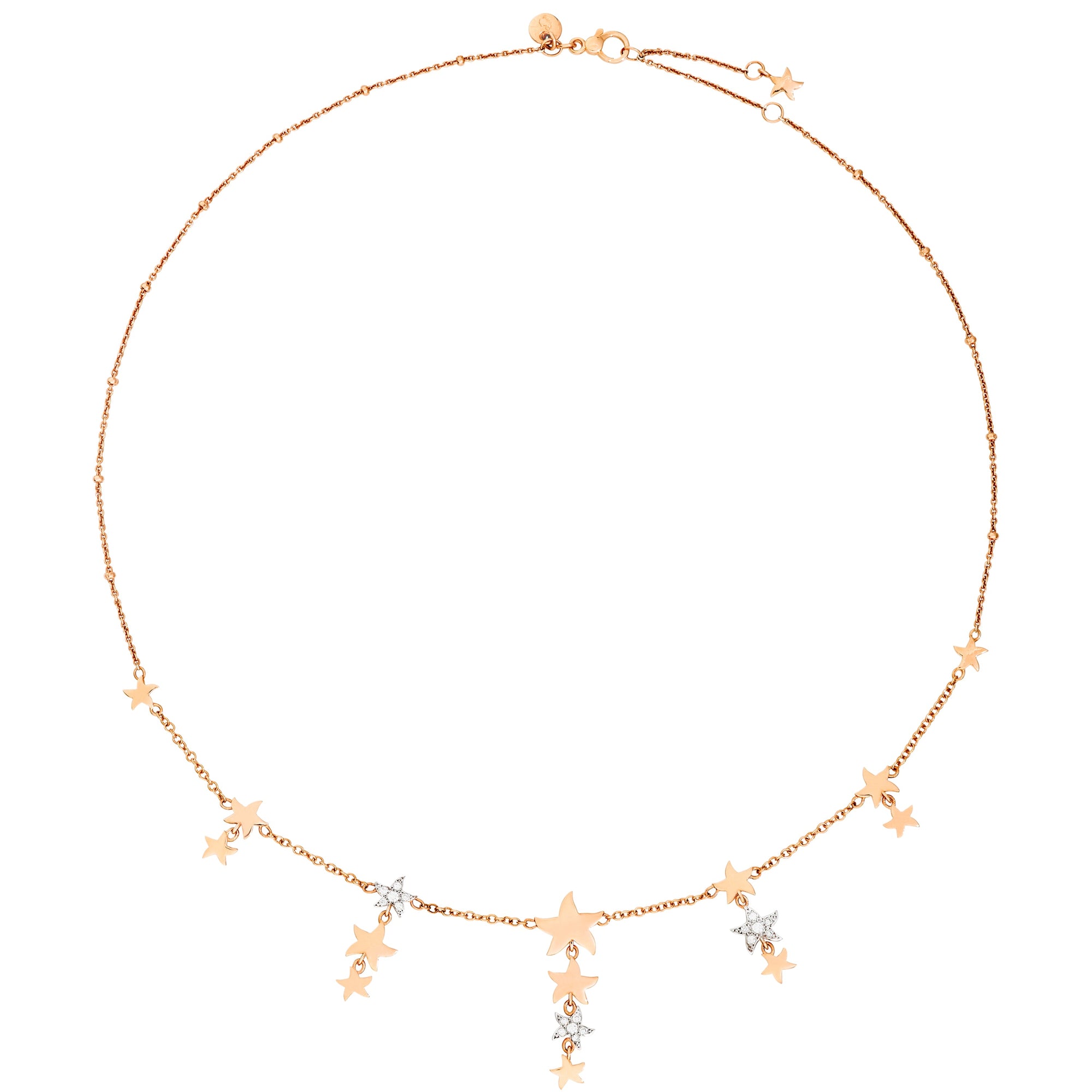 Collier Universe en or rose 9K et diamants - Or Rose
